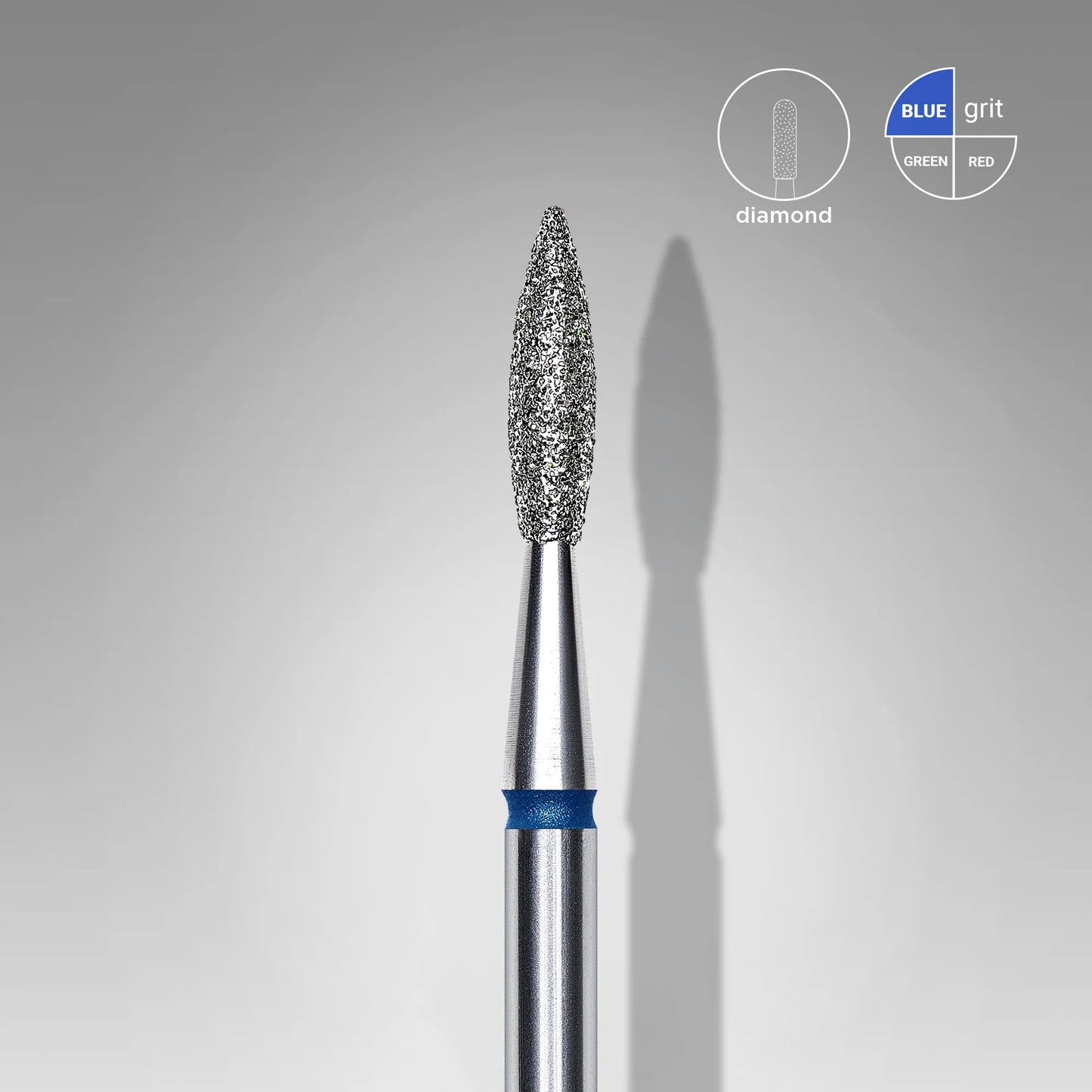 Staleks Pro® Diamond nail drill bit pointed flame blue EXPERT head diameter 2.1 mm