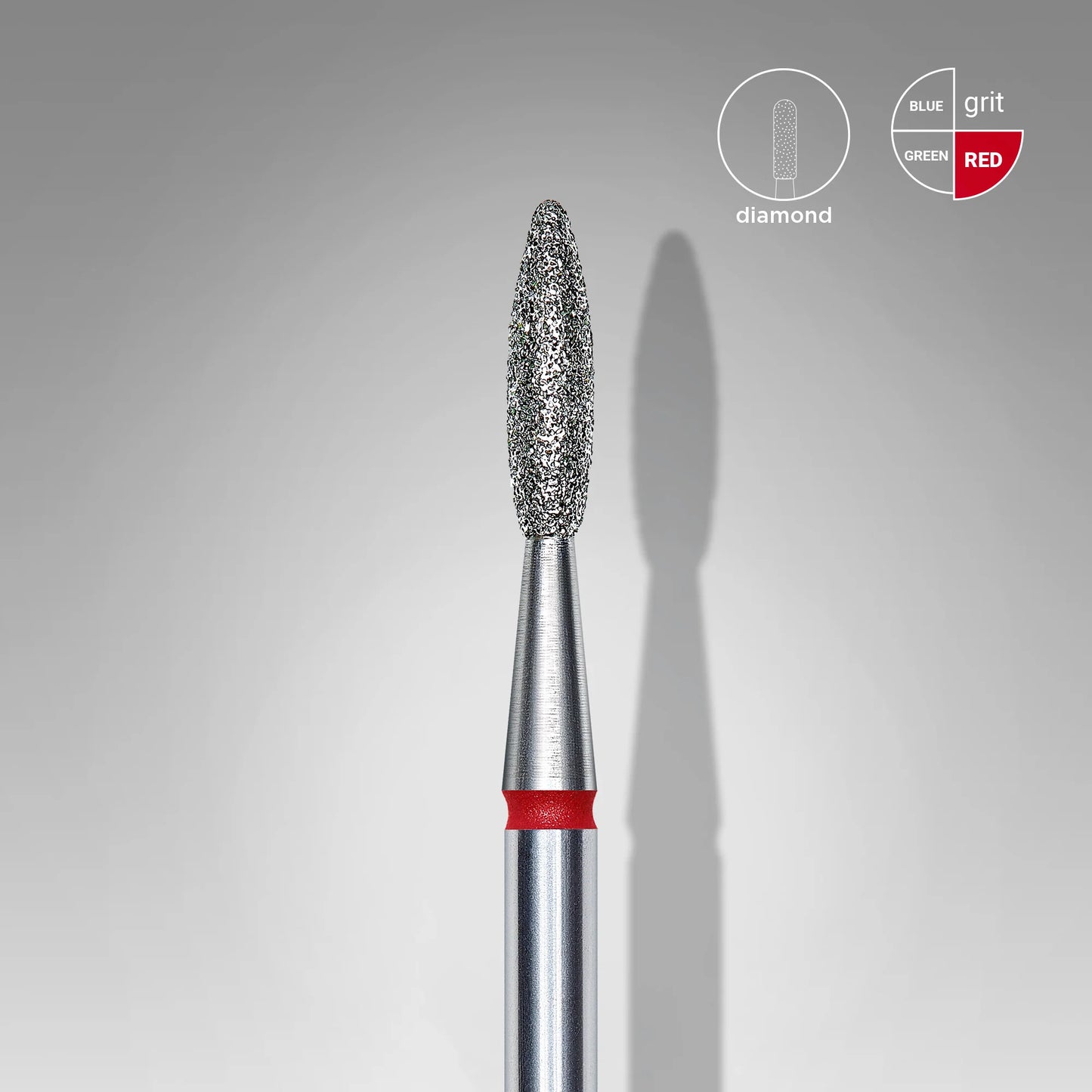 Staleks Pro® Diamond nail drill bit flame red EXPERT head diameter 2.1 mm