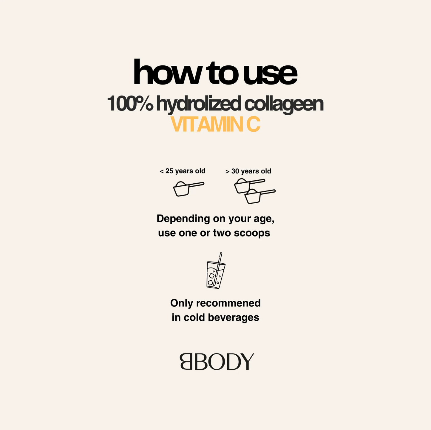 BBODY Tripeptide Collageen + Vitamine C 300gr